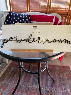 Hearth & Hand Black Script Metal Wall Accent